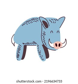 wild pig animal icon isolated