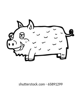 wild pig cartoon