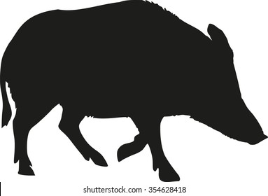 Wild pig silhouette