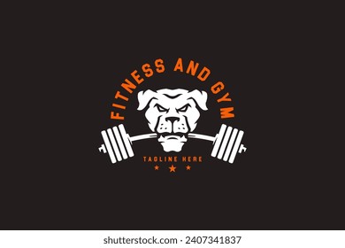 wild pitbull fitness and gym modern logo design for gym and fitness industry