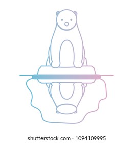 wild polar bear on iceberg