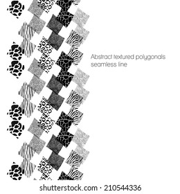 "Wild" polygonals seamless line.