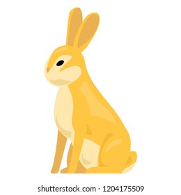 Wild rabbit icon. Cartoon of wild rabbit vector icon for web design isolated on white background