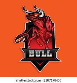 Logo de la mascota de juegos Wild Red Bull Esport