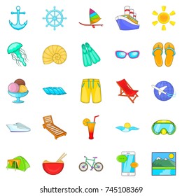 Wild rest icons set. Cartoon set of 25 wild rest vector icons for web isolated on white background