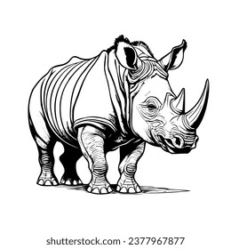 wild rhino black colour design