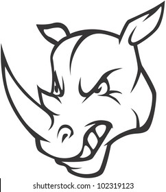 Wild Rhino Illustration