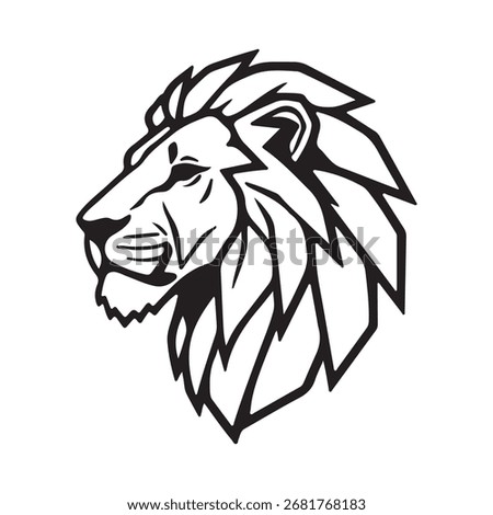 Wild roaring lion king head tattoo set,
