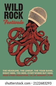 Wild Rock Gig Poster Flyer Template