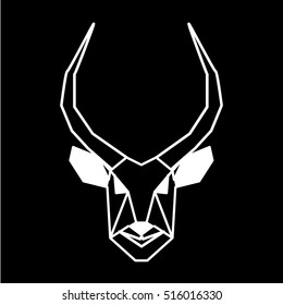  wild roe  in a linear style for use on logos, badges and can be use for greeting cards, covers, stamps, web design and other purposes