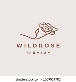 Logo der Rosenblume, Vektorsymbol