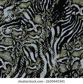 Wild safari animal seamless pattern collection. Vector leopard, cheetah, tiger, giraffe, zebra, snake skin texture set for fashion print design, fabric, textile, wrapping paper, background, wallpaper
