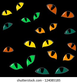 wild seamless eyes, vector