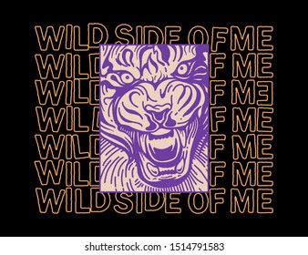 Wild Side Of Me Tiger Print Design