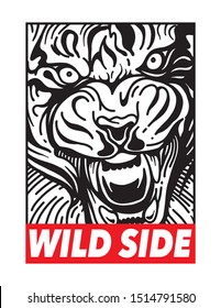 Wild Side Tiger Poster Print Design