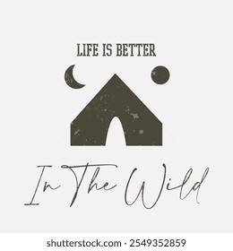 
In the wild slogan graphic vector print lettering for t shirt print design