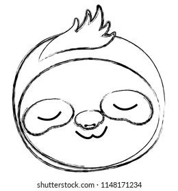 wild sloth animal head
