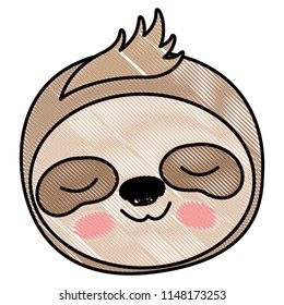 wild sloth animal head