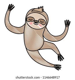 wild sloth animal icon