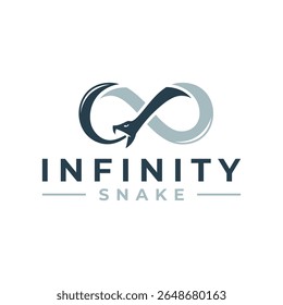 wild snake infinity logo design