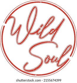 Wild Soul with circle typo print design