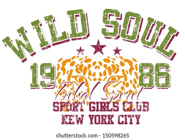 wild soul printing design vector art