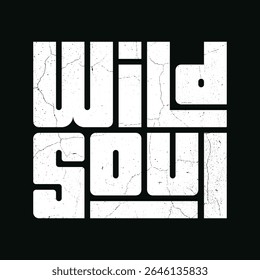 Wild Soul Typography in Block Letters