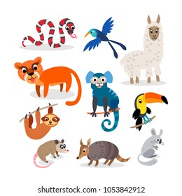 Cartoon Wild Animals Stock Vector (Royalty Free) 423295720