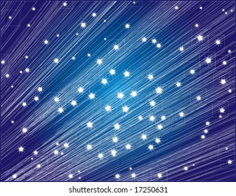 wild sparkling stars (vector style)