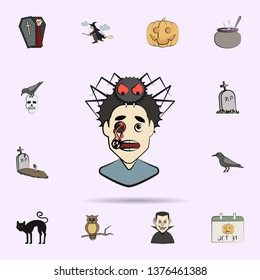 wild spider colored icon. Halloween icons universal set for web and mobile