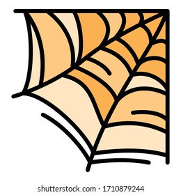 Wild spider web icon. Outline wild spider web vector icon for web design isolated on white background