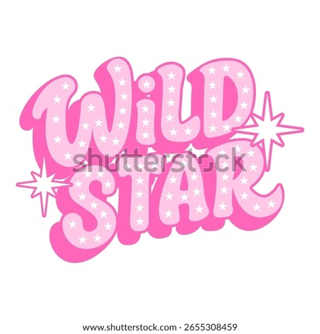 Wild Star, Minimalist Modern Simple Streetwear Urban Y2K Icon Logo Patch Apparel Fashion Vector Design K72, Commercial Use