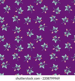 Patrón de fresa silvestre sin soldadura. Papel de paredes con flores de bayas silvestres. Plantas de fresa sin fin fondo. Diseño para tela, impresión textil, papel de envoltura, cubierta. Ilustración del vector
