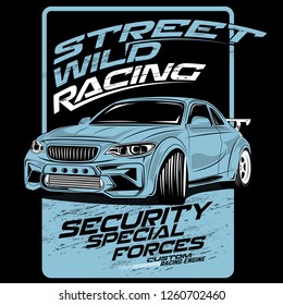 Wild Street Racing, Vector Car Illustrations