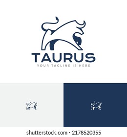 Wild Strong Taurus Bull Cool Animal Logo