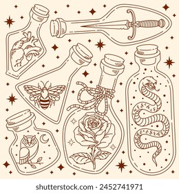 wild stuff in a bottle illustration