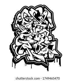 Graffiti de estilo salvaje. Flechas abstractas. Página del libro de coloración para adultos estilo hip hop