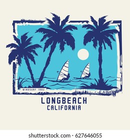 Wild surf illustration, typography, tee shirt graphics, vectors