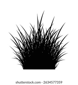 Silhueta de grama alta selvagem: Forma natural, Elemento de design expressivo
