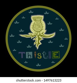 Wild Thistle vector image for printing