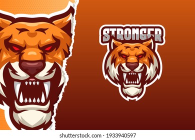 Wild Tiger, E-sports Game Logo Template