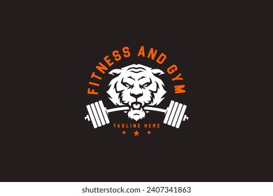 wild tiger fitness and gym modern logo design for gym and fitness industry