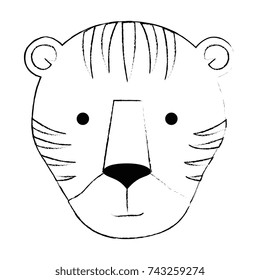 wild tiger head icon