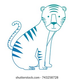 wild tiger isolated icon