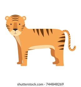 wild tiger isolated icon