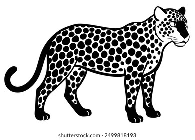 A  wild tiger vector art in white background illustration.