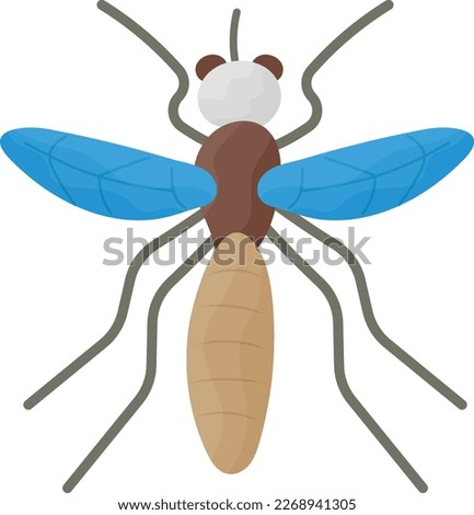wild Tipulida concept, sawflies vector color icon design, Camping and outdoor symbol, extreme sports equipment sign, Wildlife and Expedition elements stock illustration 