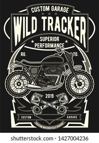 Wild Tracker Motorcycle Poster Design