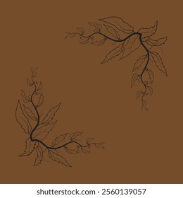 wild tree with out leaves,Plants silhouette, vector images