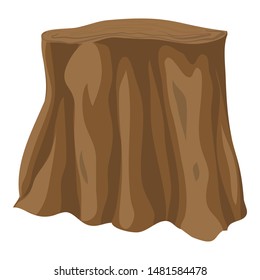 Wild tree stump icon. Cartoon of wild tree stump vector icon for web design isolated on white background